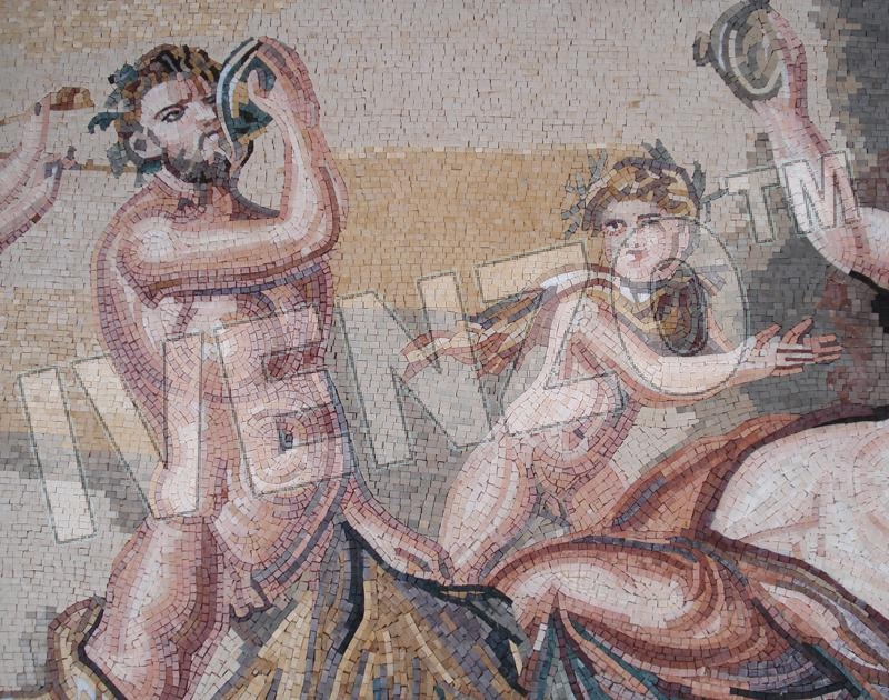 Mosaico FK083 Details Heracles y Dioniso 2