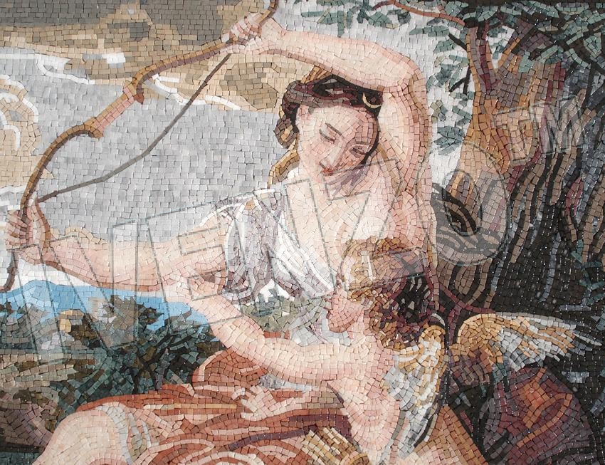 Mosaico FK102 Details Batoni: Diana y Cupido 1