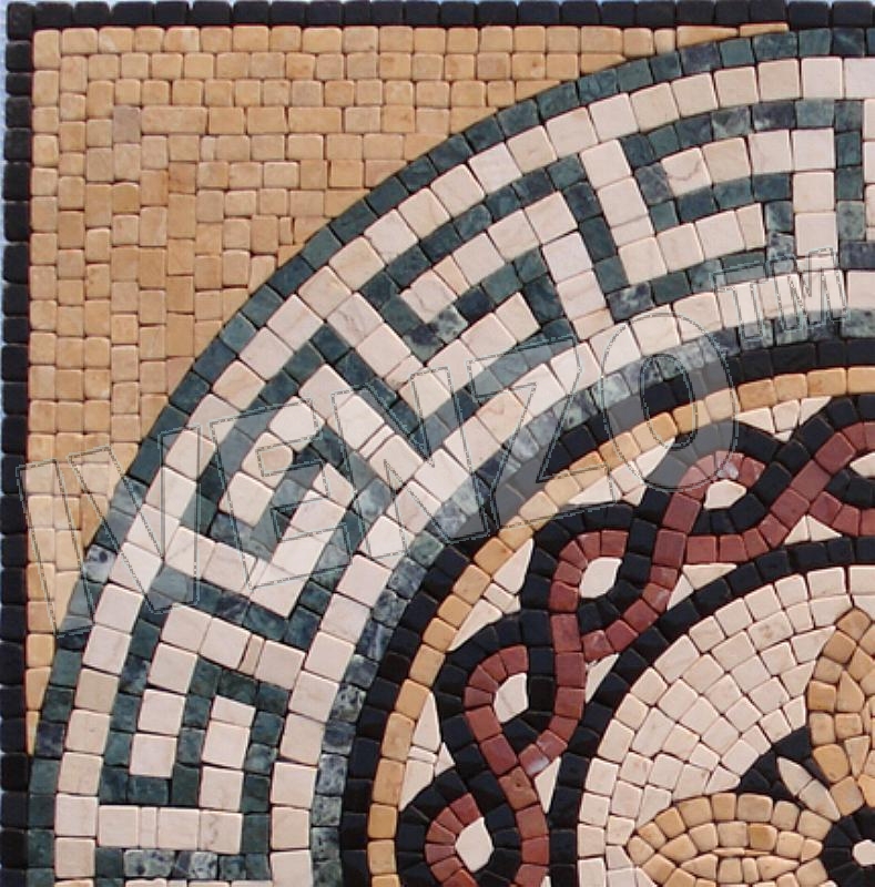 Mosaico GK069 Details Griega-romana medallón 1