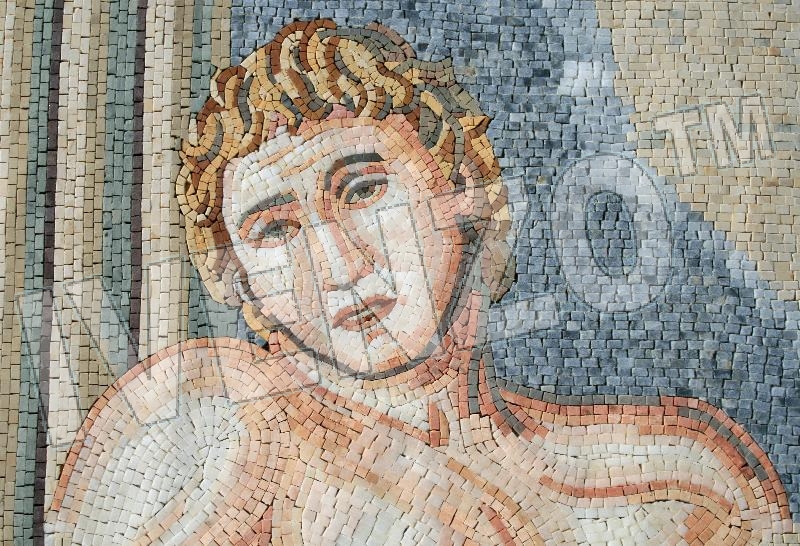 Mosaico KT001 Details Sandra Schler: Joven griego 1