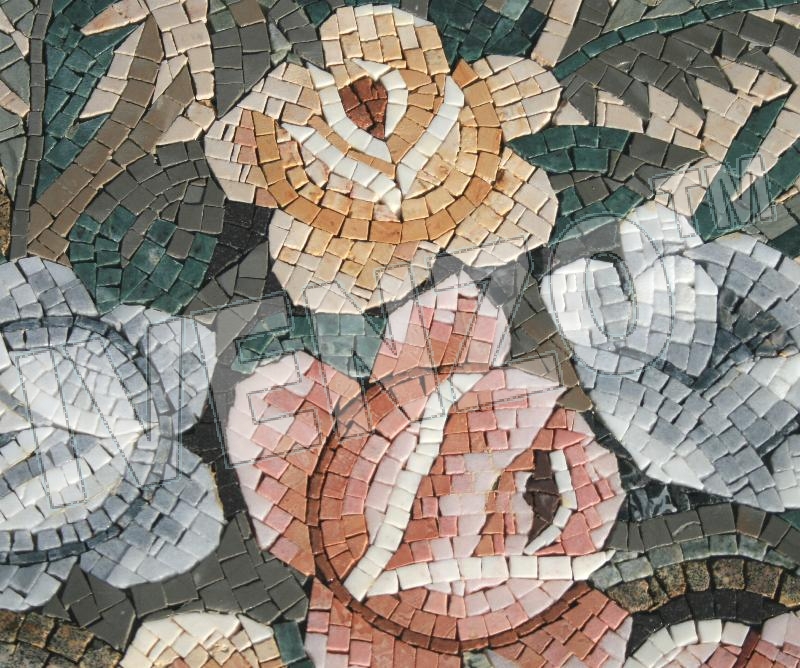 Mosaico MK069 Details flores (vista superior) 1