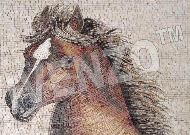 Mosaico AK001 cabeza de caballo