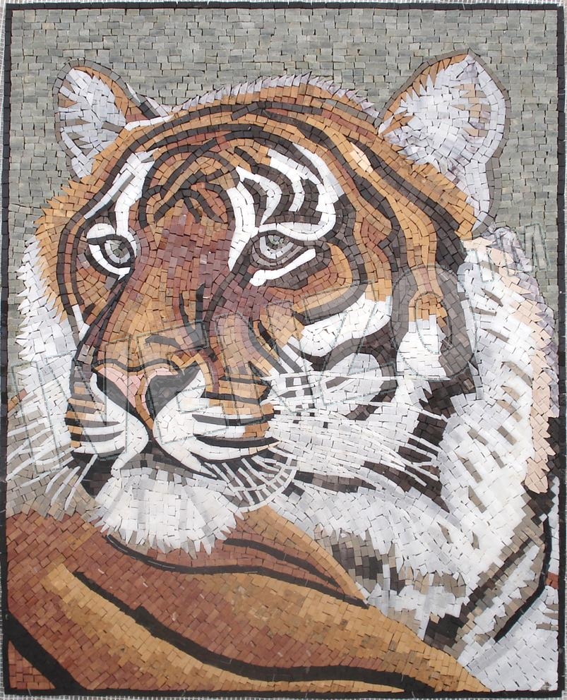 Mosaico AK005 cabeza de tigre