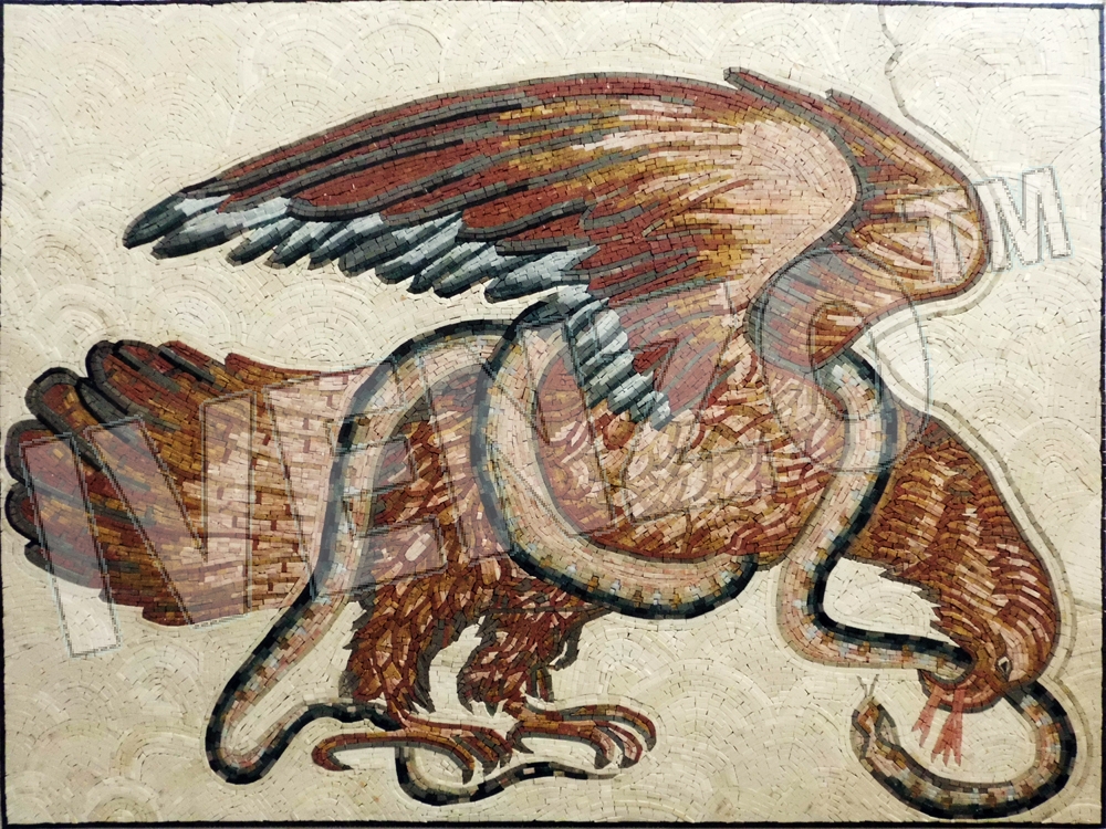 Mosaico AK049 Águila y serpiente