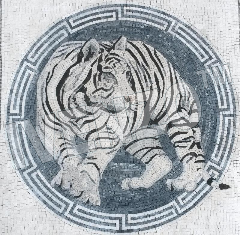 Mosaico AK053 tigre blanco