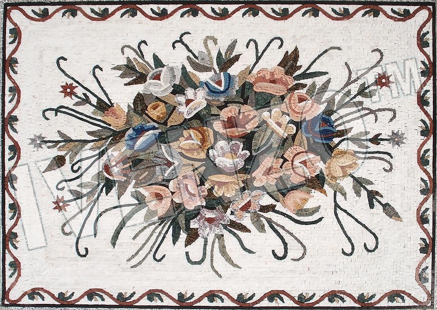 Mosaico CK045 alfombra de flores