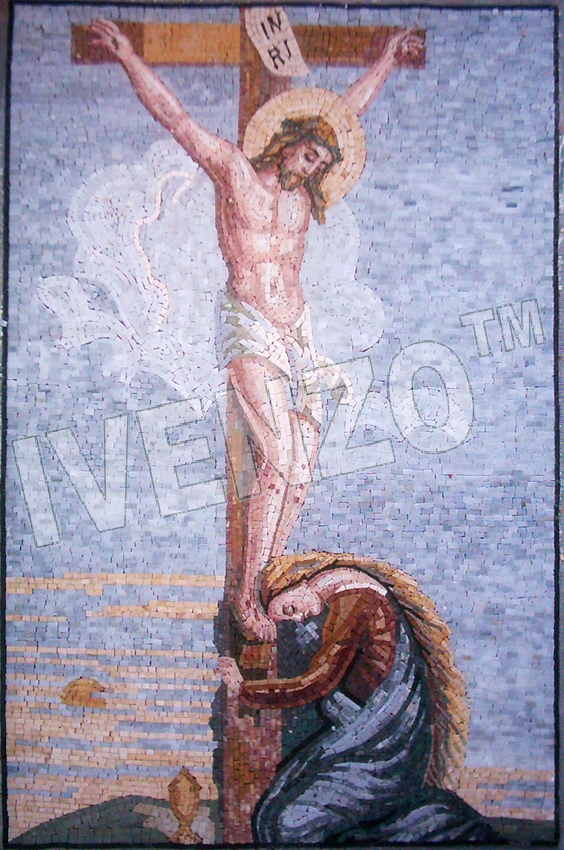 Mosaico FK095 Jesús en la cruz