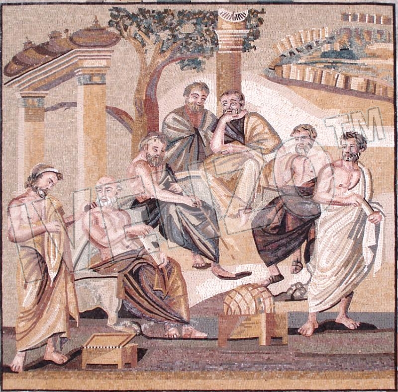 Mosaico FK097 Platón y la Academia de Atenas