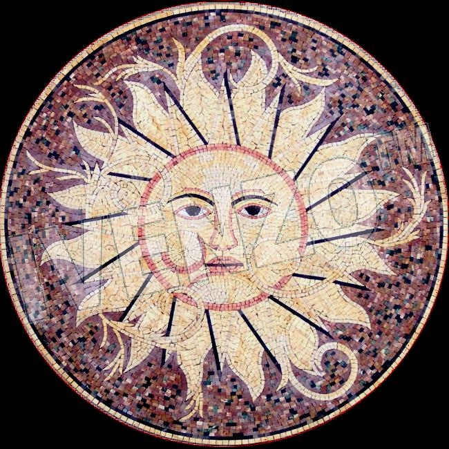 Mosaico MK001 sol en colores cálidos