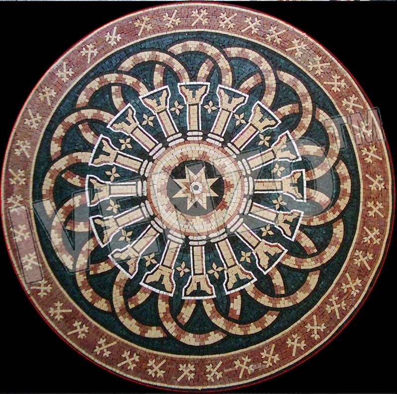 Mosaico MK015 medallón romano