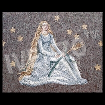 Mosaico signo del zodíaco virgo