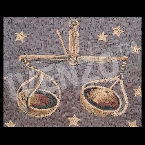 Mosaico signo del zodiaco libra