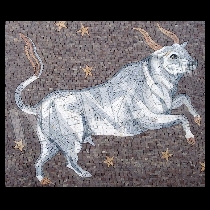 Mosaico signo del zodiaco tauro