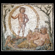 Mosaico Aion, el dios de la eternidad