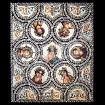 Mosaico Encabezados romana