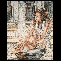 Mosaico Andy Lloyd: Mujer que se bañaba