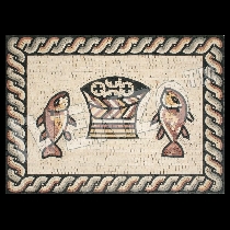 Mosaico Pescado y pan