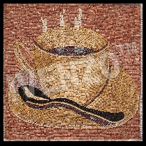 Mosaico Una taza de café