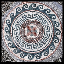 Mosaico griega-romana medallón