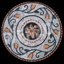 Mosaico medallón de flores