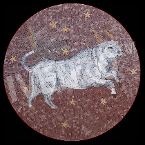Mosaico signo del zodiaco tauro