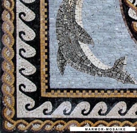 Mosaico CR201 Details alfombra con delfines 3