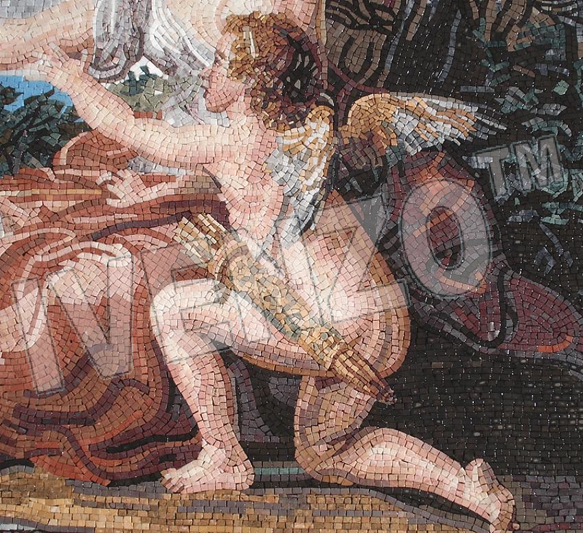 Mosaico FK102 Details Batoni: Diana y Cupido 3