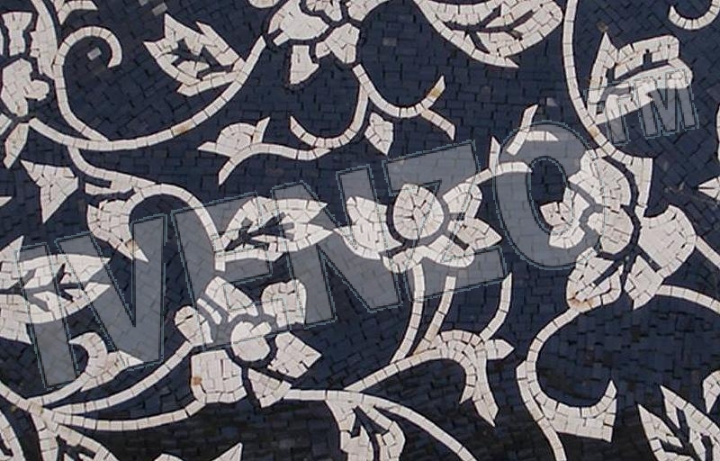 Mosaico MK011 Details medallón de flores 1