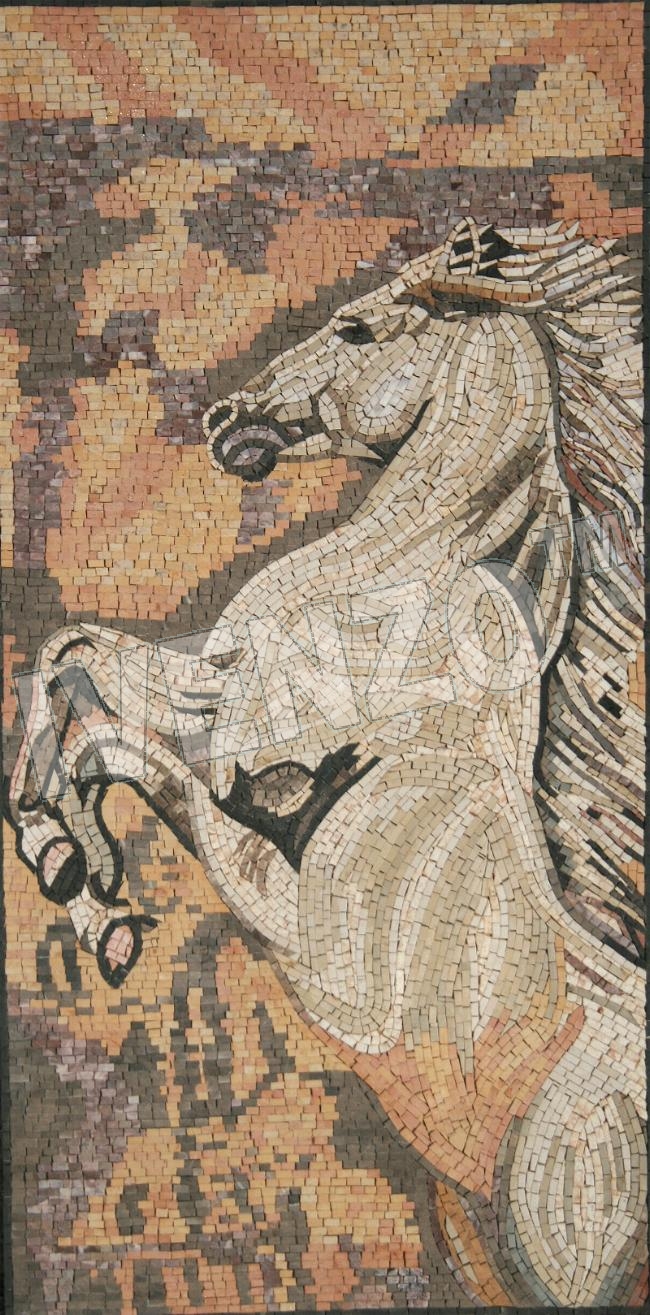 Mosaico AK026 la cría de caballo