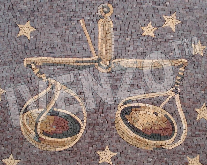 Mosaico FK013 signo del zodiaco libra