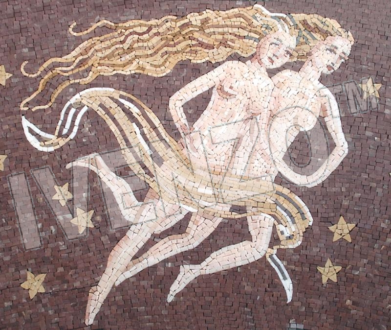 Mosaico FK021 signo del zodiaco géminis