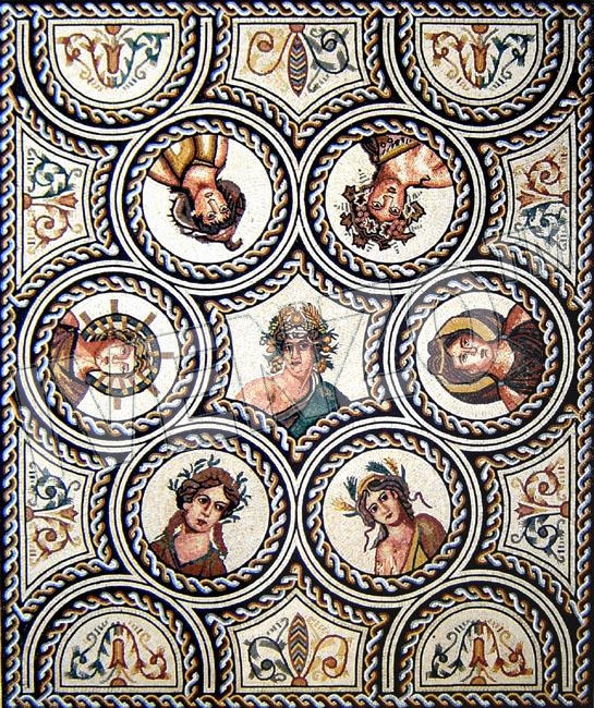 Mosaico FK049 Encabezados romana