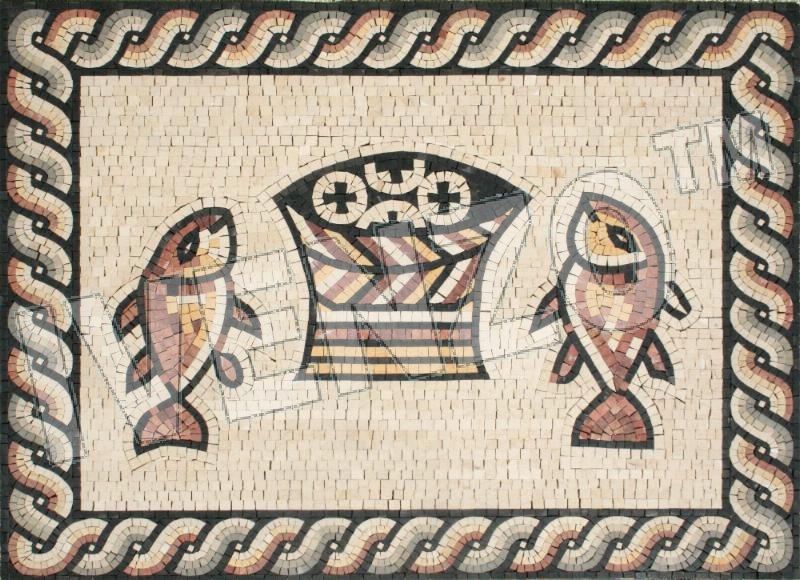 Mosaico FK123 Pescado y pan