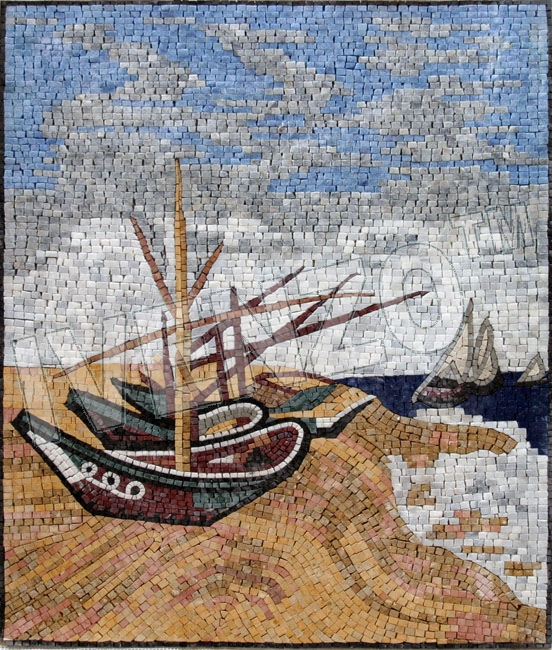 Mosaico GE250 Vincent van Gogh: Barcos en la playa