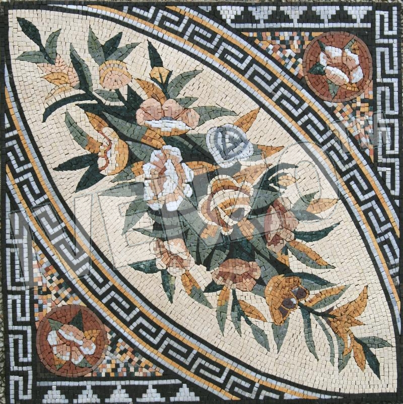 Mosaico GK034 alfombra de flores