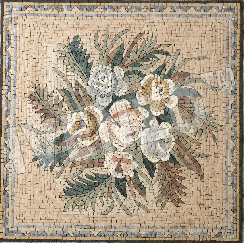 Mosaico GK072 flores (vista superior)