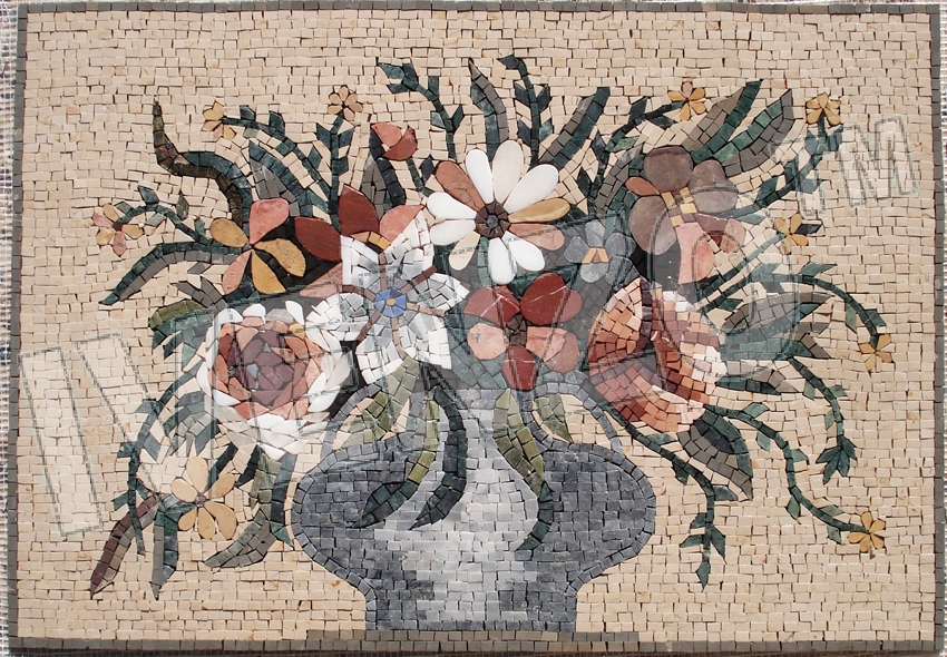 Mosaico GK078 Flores en el florero