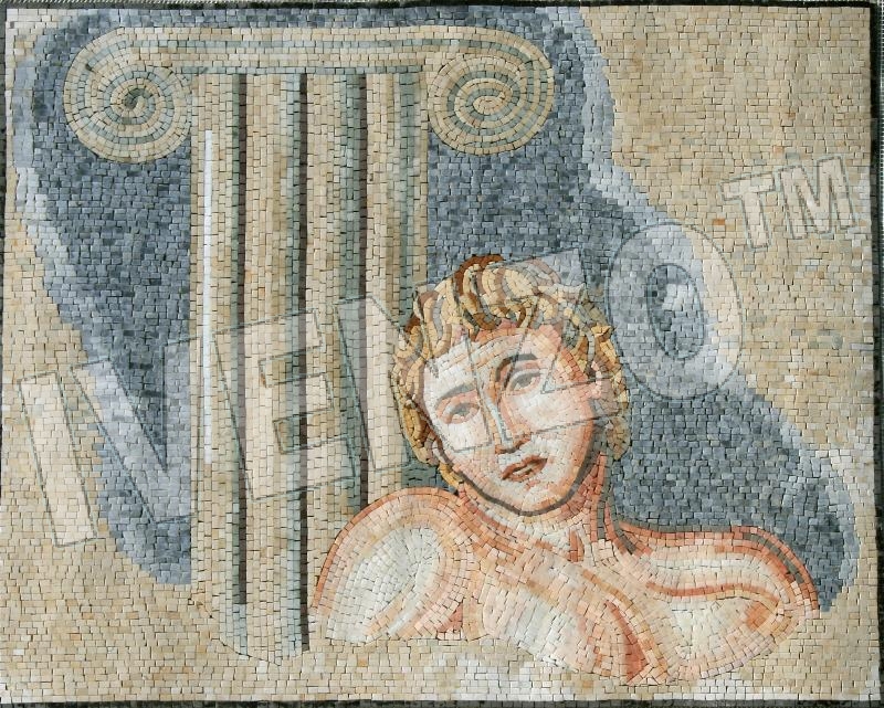 Mosaico KT001 Sandra Schüler: Joven griego