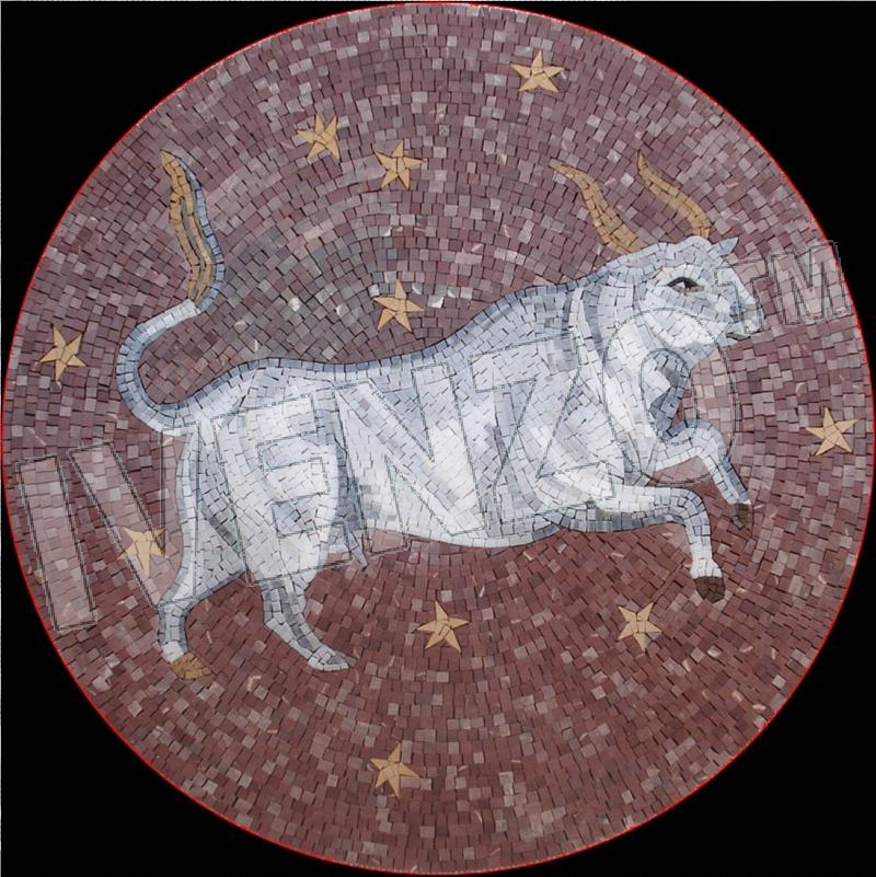 Mosaico MK078 signo del zodiaco tauro