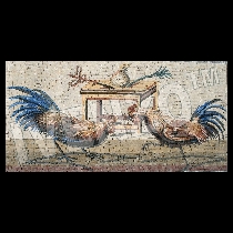 Mosaico pelea de gallos de Pompeya