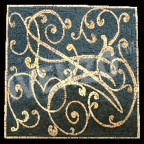 Mosaico alfombra de flores