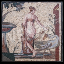 Mosaico Leda y el cisne