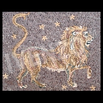 Mosaico firma del zodíaco leo