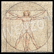 Mosaico El Hombre de Vitruvio