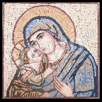 Mosaico Jesús y María