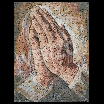 Mosaico Alberto Durero: Estudio de manos