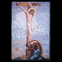 Mosaico Jesús en la cruz
