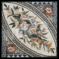 Mosaico alfombra de flores