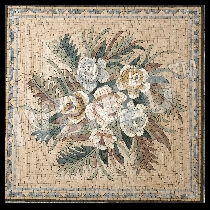 Mosaico flores (vista superior)