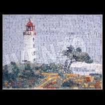 Mosaico Faro Hiddensee Dornbusch